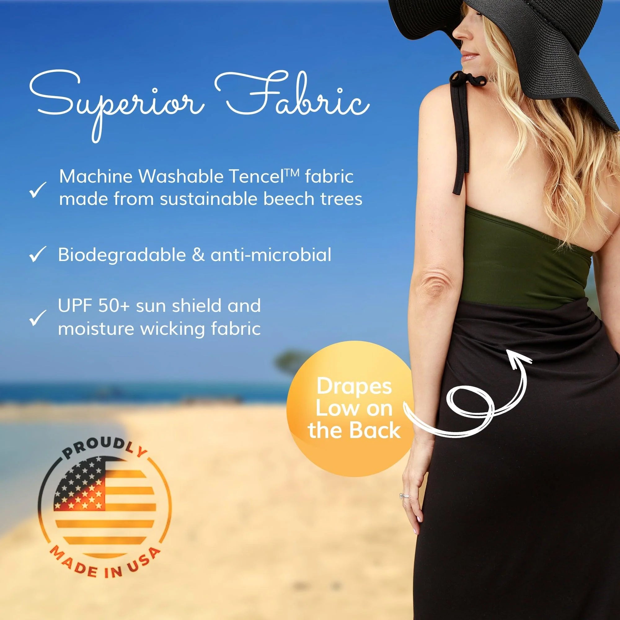 Malibu Cover-Up Multi Purpose Wrap Dress - Jet Black NEW