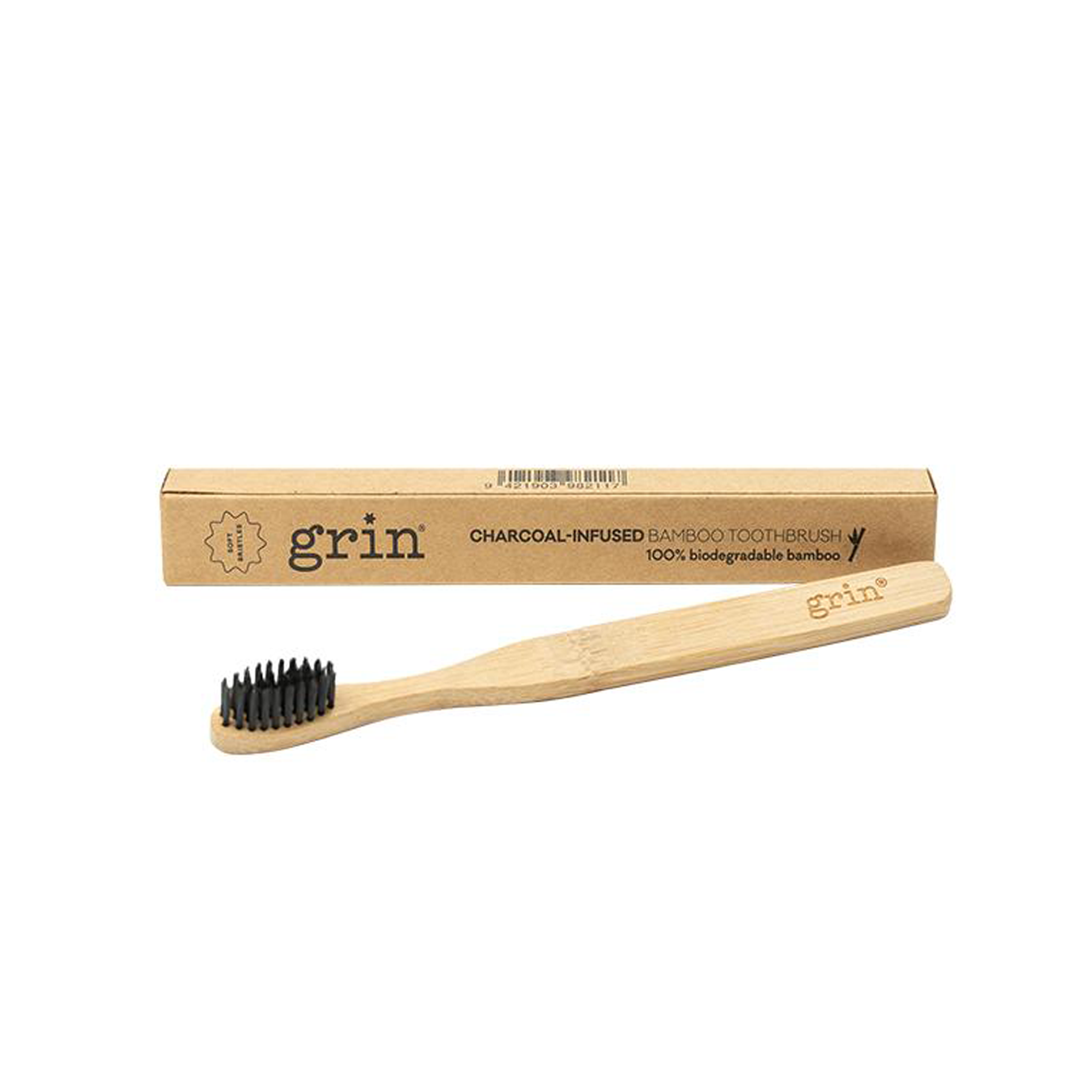 Grin Charcoal Infused Bamboo Toothbrush